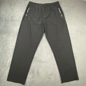 STRETCHACTIVE Mens 2XL Athletic Jogger Pants Black Stretch Zipper Pockets